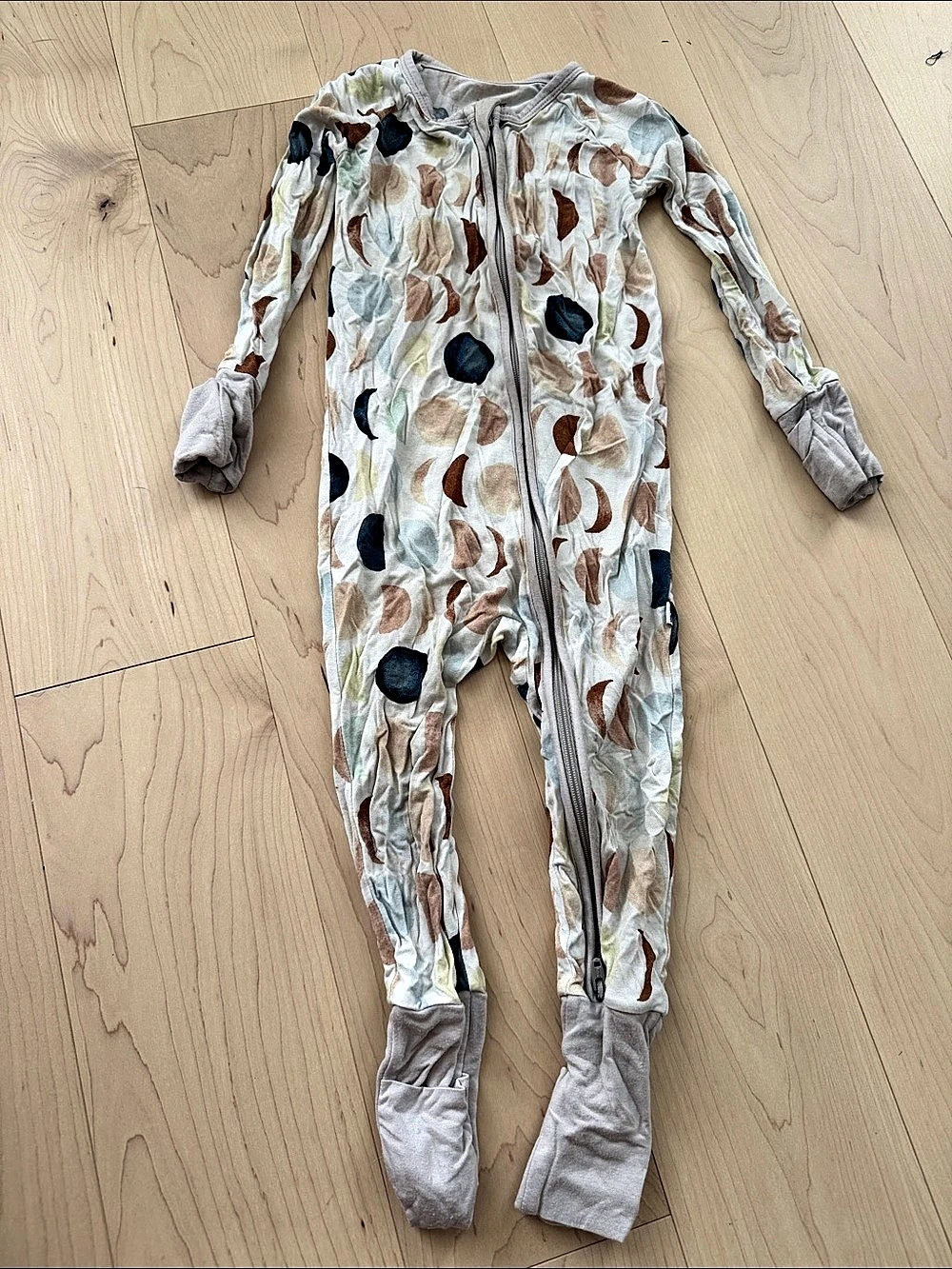 Little Sleepies Baby Footie Zip Up Pajamas 12-18M Like New
